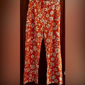 Floral Orange Pants